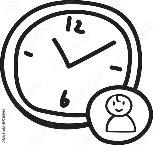 Analog Clock with User Profile