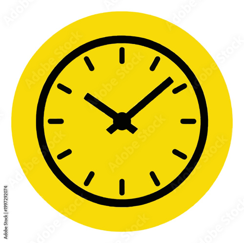 Simple Clock Icon Vector Design for Time Management