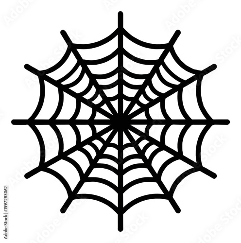 Spider Web Design Illustration Line Icon