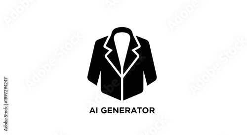 AI generator logo with blazer icon.