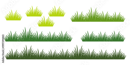 green grass illustration, sustainable grass nature, grass design in flat style