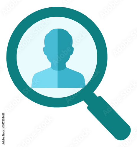User Search Profile Icon Vector Illustration for App