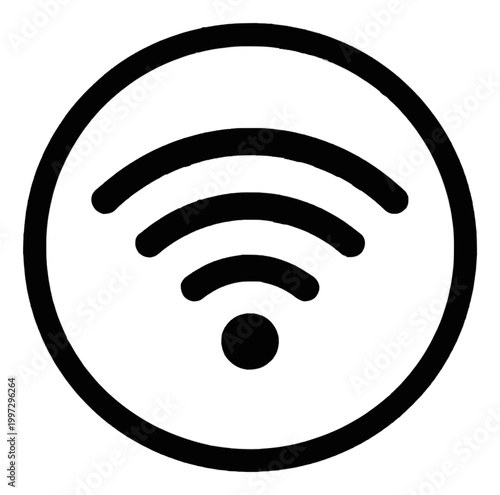 Wireless Signal Icon Line Art Vector Symbol Design