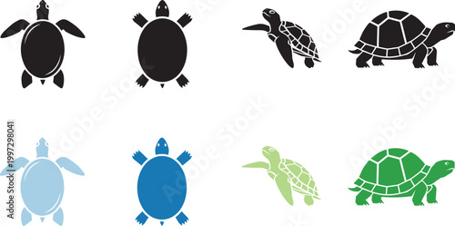 turtle animal icon, solid black, white background, minimalist, sharp edges, vector style.