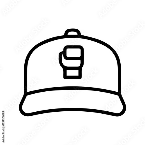Baseball Cap with Fist Icon