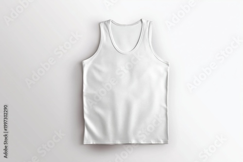Plain White Tank Top on a Light Background for Casual Wear and Layering Options