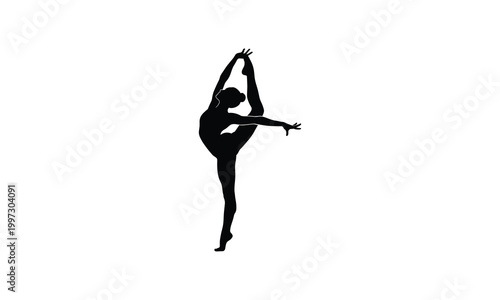 Ballerina in elegant dance pose