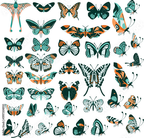 seamless pattern with butterflies
