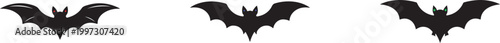 Bat icon vector, flying nocturnal animal silhouette for spooky design.