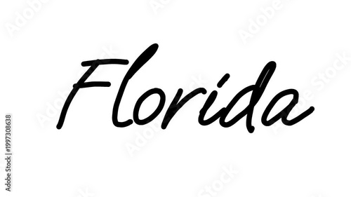 Florida text animated motion graphics Hand drawn doodle 