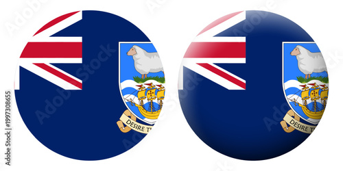 Vector illustration of Falkland Islands flag set on transparent background