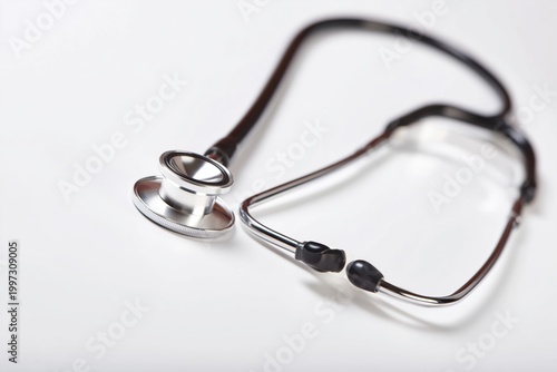 Stethoscope Placed on a Clean Surface in a Medical Setting During a Daytime R...