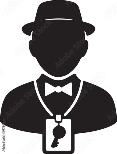 Guest icon silhouette. Trendy Guest logo concept from hotel and restaurant collection silhouette vector