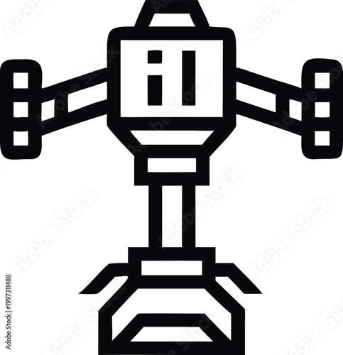 Industrial robotic manipulator with wide arms for precision tasks and assembly line automation
