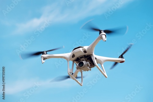 Drone Flies Above the Ground Capturing Images of the Landscape Below During a...