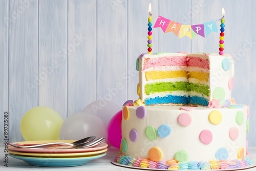 Colorful Birthday Cakes With Layers and Decorations for a Special Celebration