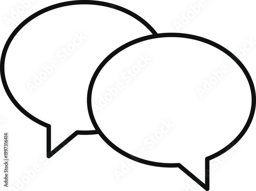 Chat and Talk Icon Set.  Help desk and communication design. Service and assistance signs. Communication signs. Speech bubble and messaging symbols