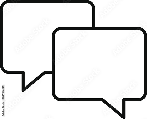 Chat and Talk Icon Set.  Help desk and communication design. Service and assistance signs. Communication signs. Speech bubble and messaging symbols