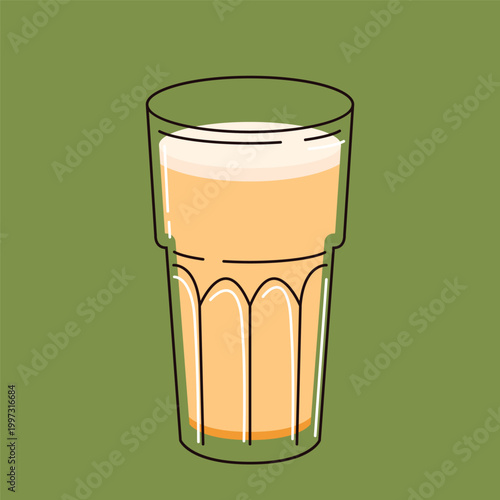 Indian hot drink vector. Indian chai icon. Chai is Indian drink. Kerala tea shop illustration vector eps. Indian Kerala roadside. Kerala tea shop line drawing. Kerala Old.