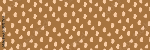Seamless animal skin pattern with beige spots. Deer print texture. Cute fawn fur background.