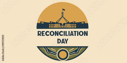 Reconciliation Day Parliament Icon Vector