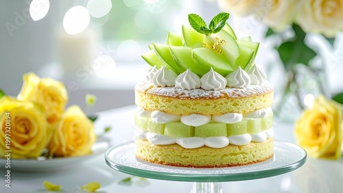 父の日　メロンのケーキ	