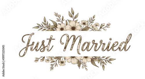 Just Married Wedding Sign Decoration 7.