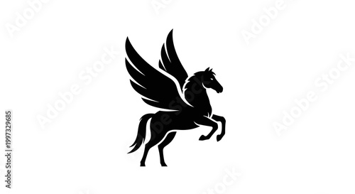 Mythical Pegasus Silhouette