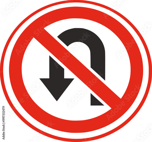 No U Turn Prohibition Sign Icon Free Download No U Turn Prohibition Sign Icon - GFXLoad