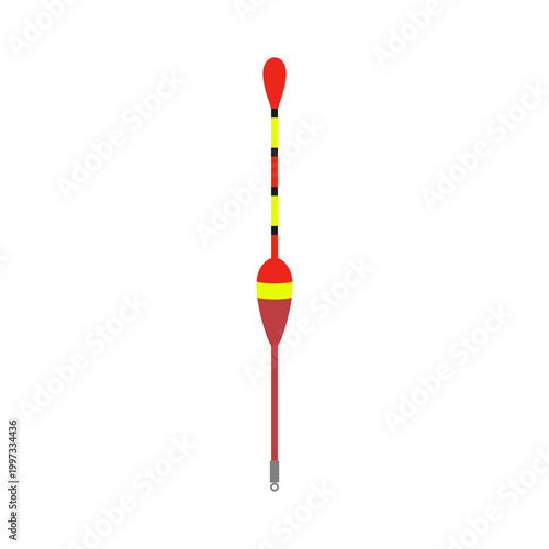 fishing float flat design vector illustration isolated on white background