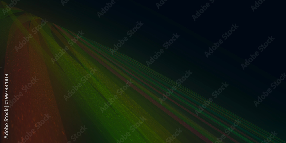 Fototapeta premium Abstract Cyberpunk Style Diagonal Light Path with Green and Red Glow