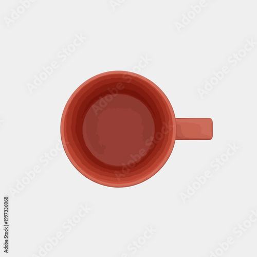Terracotta Coffee Mug Top View