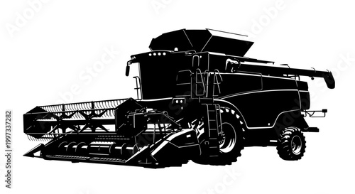 Harvester Machine Agriculture Equipment Tractor.