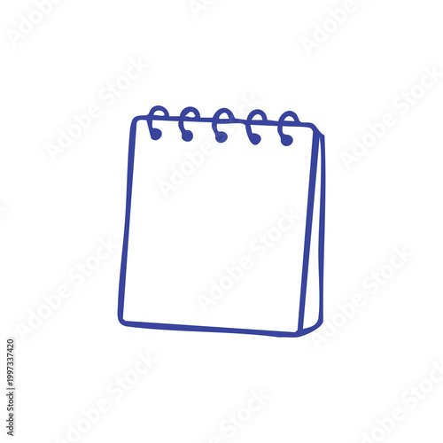 Simple Hand Drawn Desk Calendar Illustration.