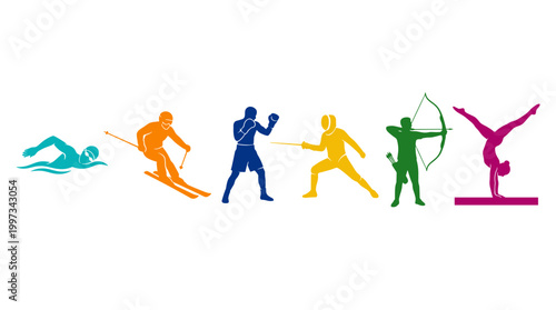 vector A group of adorable small pets, including hamsters, guinea pigs, and hedgehogs, are lined up.