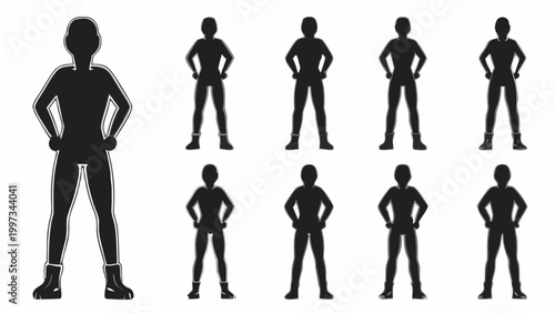 silhouettes of men