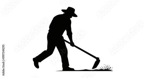Man digging with a shovel outdoors.