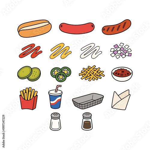 Sausage Ingredients Processed Meat Food Concept