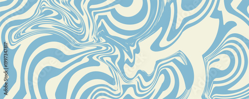 Groovy hippie 70s backgrounds. Waves, swirl, twirl pattern
