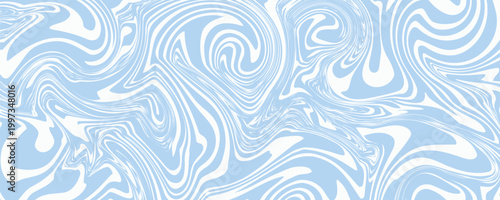Abstract background seamless pattern with colorful waves. Trendy vector illustration in retro psychedelic style