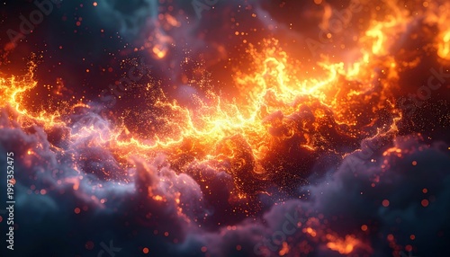 Intense Cosmic Firestorm and Plasma Explosion
