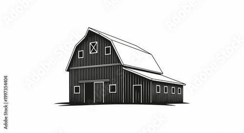 Rustic Barn Building Structure.