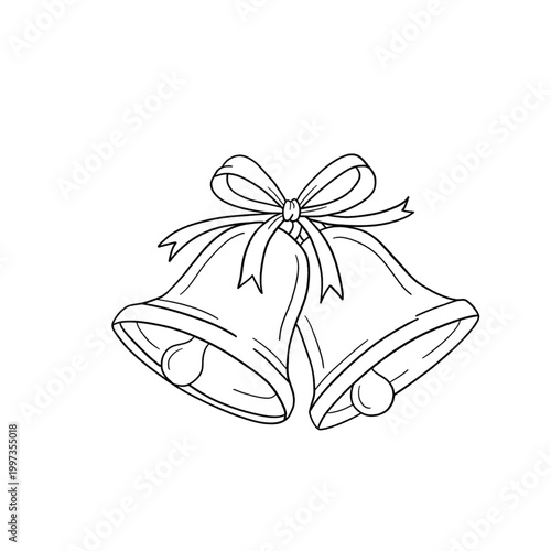 hand drawn bell on a wedding day