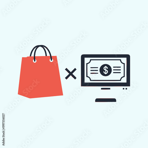 Ecommerce shopping online store concept.