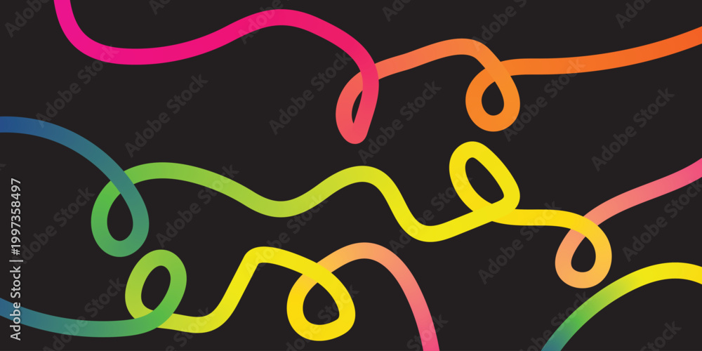 Fototapeta premium Liner design template with modern graphics and colorful patterns