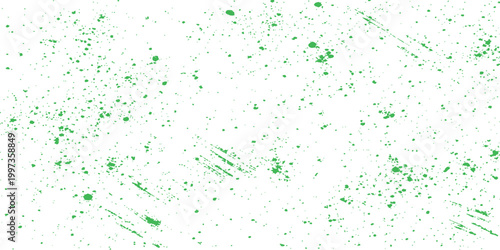 Green grunge background: abstract paint splatter dust particles texture distressed rough surface minimal design