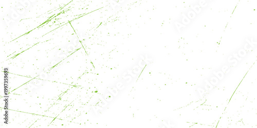 Green grunge texture background: abstract scratch lines dust particles distressed rough surface minimal design