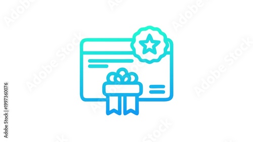 Loyalty reward card with a gift box and star