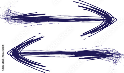 Abstract Arrows of Exchange: Dynamic, hand-drawn arrows pointing in opposite directions, symbolizing concepts of transfer, change, and the flow of ideas. A visual representation of duality, balance.