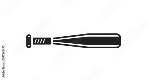 Baseball Bat Isolated on White Background - Sports Equipment Illustration